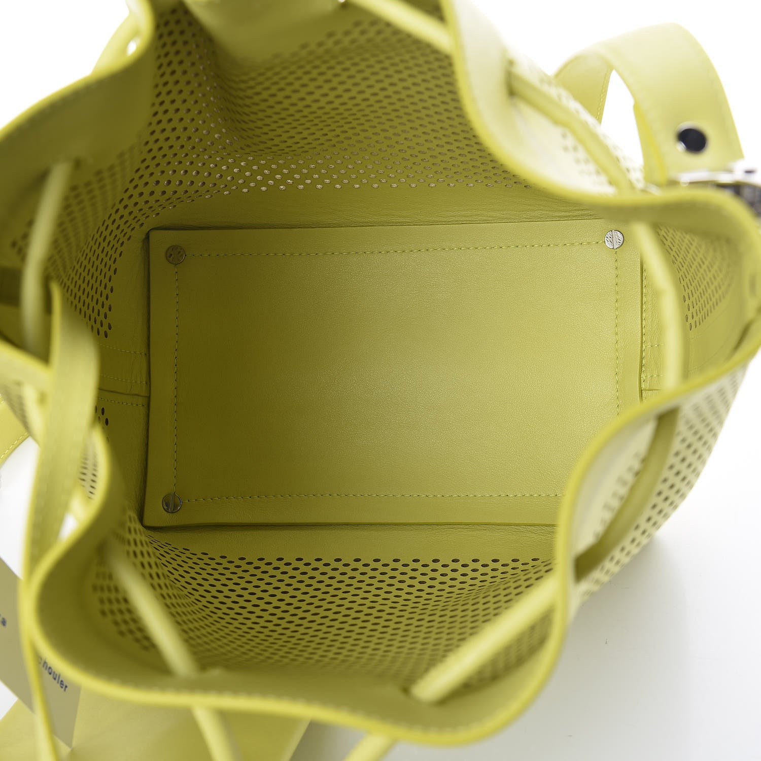 Proenza Schouler Calfskin Perforated Medium Bucket Bag Sulphur 5 of 9