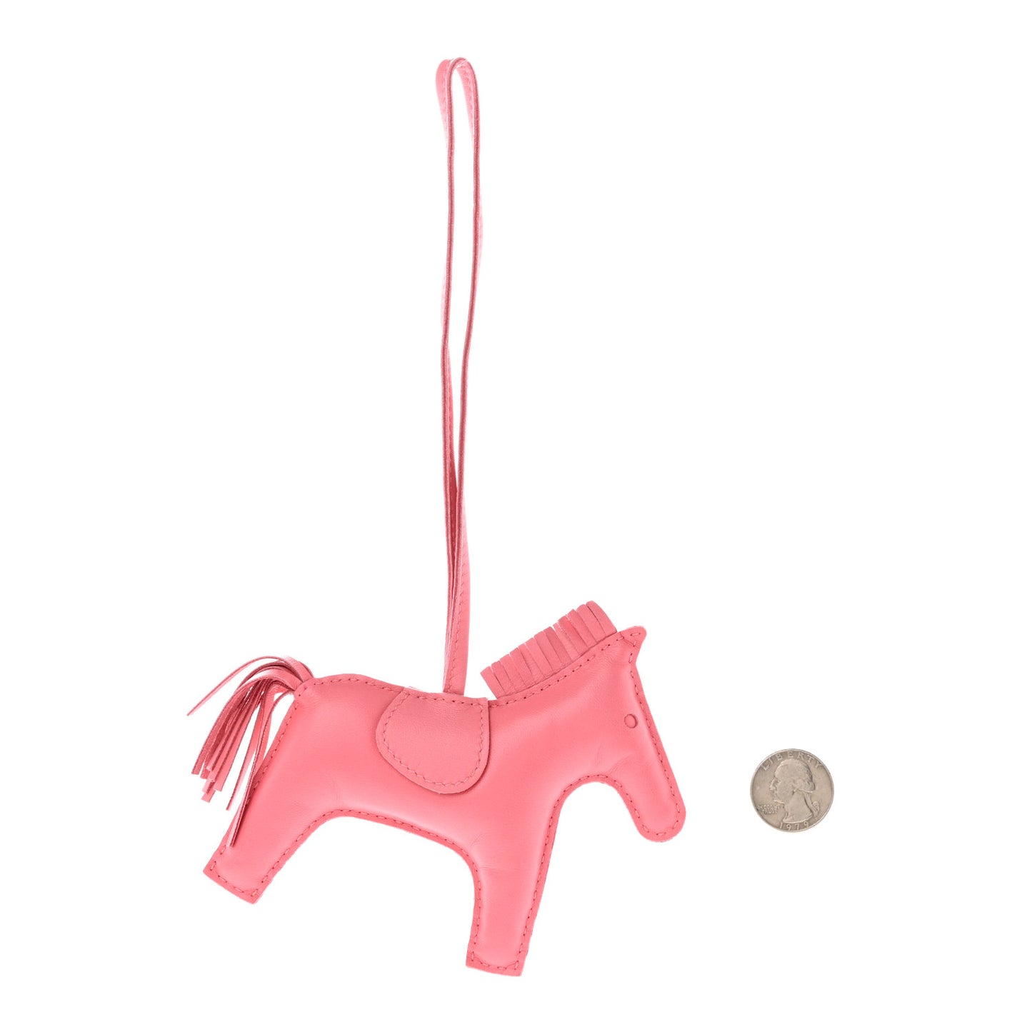 Milo Lambskin Grigri Rodeo Horse Bag Charm GM Rose Azalee