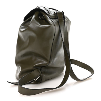 Prada Soft Calf Cinch Backpack Militare 2 of 10