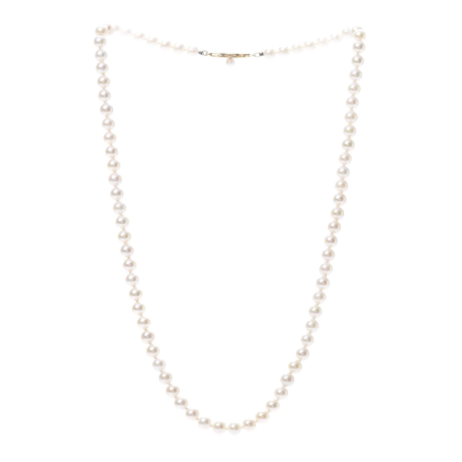 Mikimoto 18K Yellow Gold Akoya Pearl 5-5.5mm Strand Necklace 18" 3 of 5