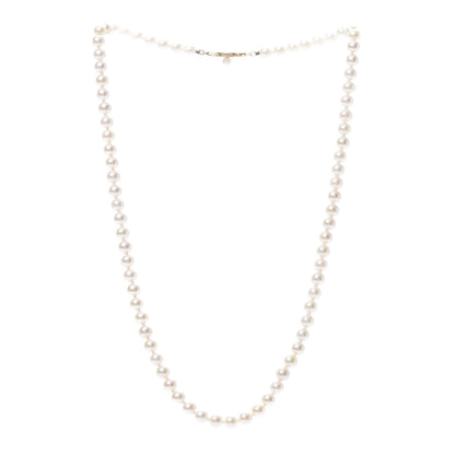Mikimoto 18K Yellow Gold Akoya Pearl 5-5.5mm Strand Necklace 18" 3 of 5