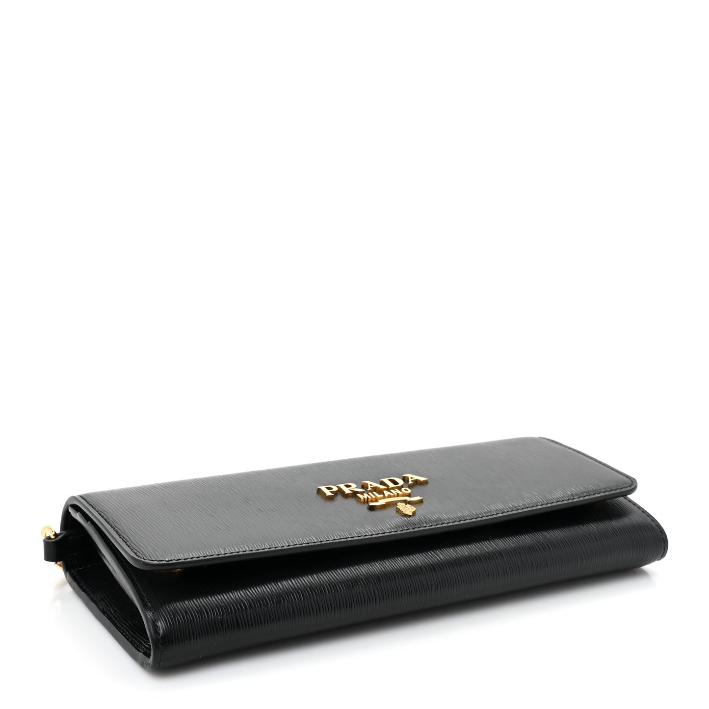 Vitello Move Metal Oro Chain Wallet Black