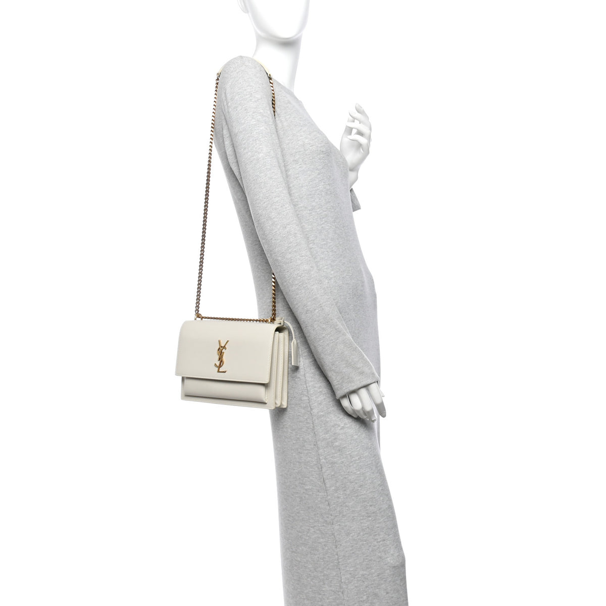 Saint Laurent Calfskin Medium Monogram Sunset Crema Soft 2 of 13