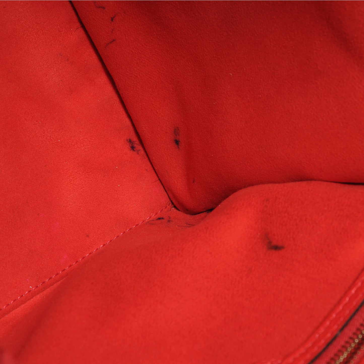 Drummed Calfskin Mini Luggage Bag Red