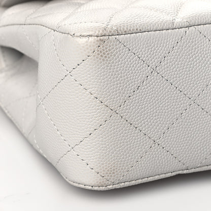 Chanel Caviar Quilted Medium Double Flap White 11 of 12
