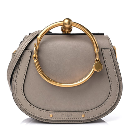 Chloe Calfskin Suede Small Nile Bracelet Bag Motty Grey 1 of 9