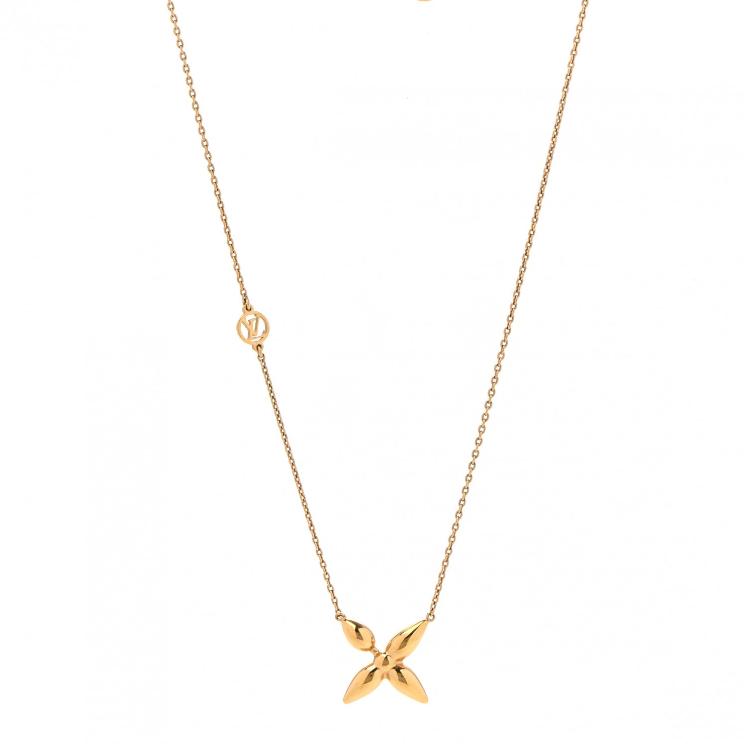 Louis Vuitton Metal Louisette Necklace Gold 1 of 6