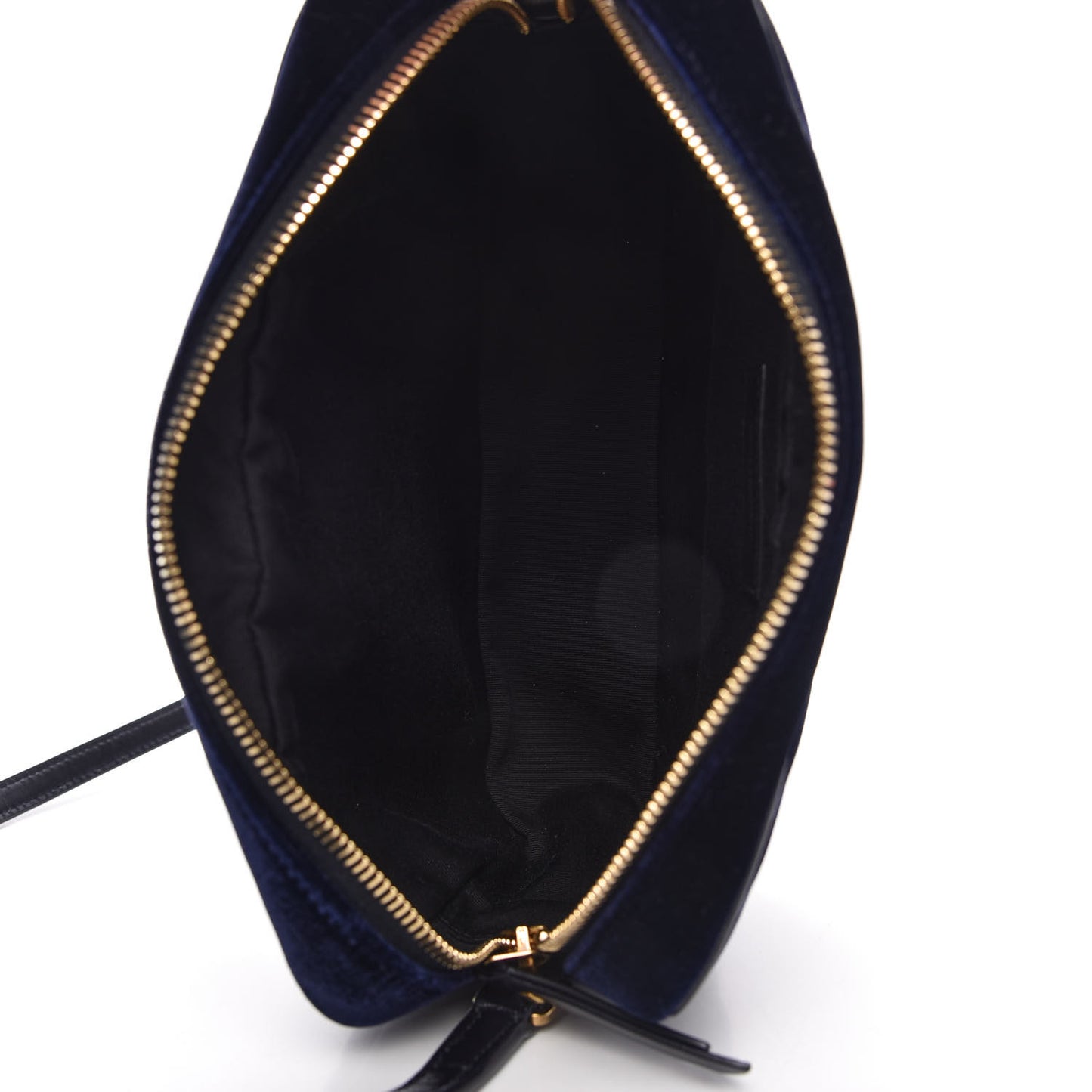 Velvet Matelasse Monogram Lou Camera Bag Navy