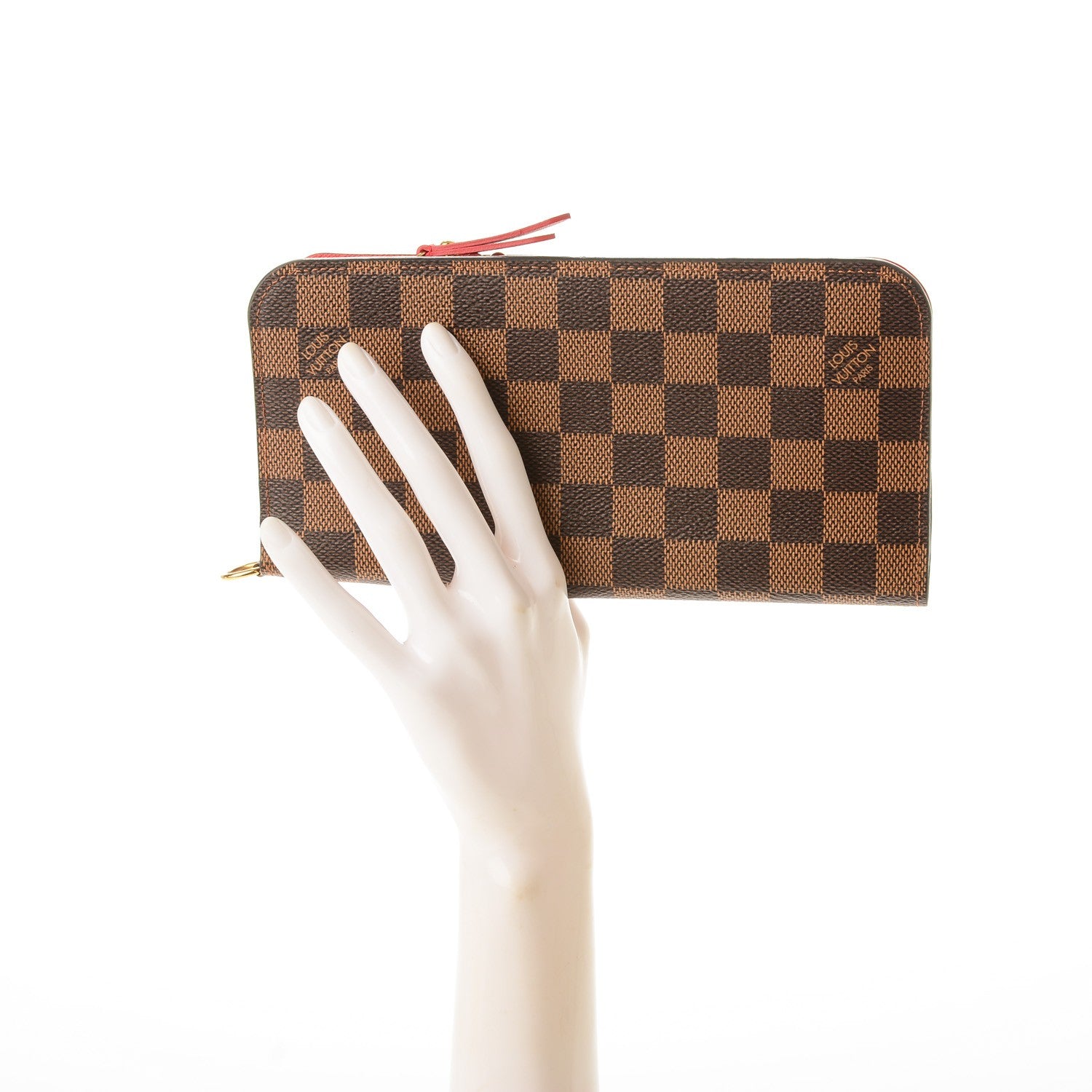 Louis Vuitton Damier Ebene Insolite Wallet Red 2 of 7