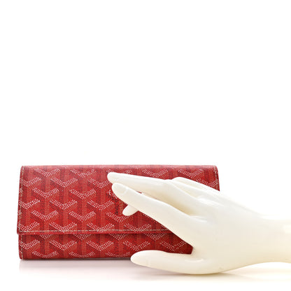 Goyard Goyardine Varenne Long Wallet Red 2 of 13