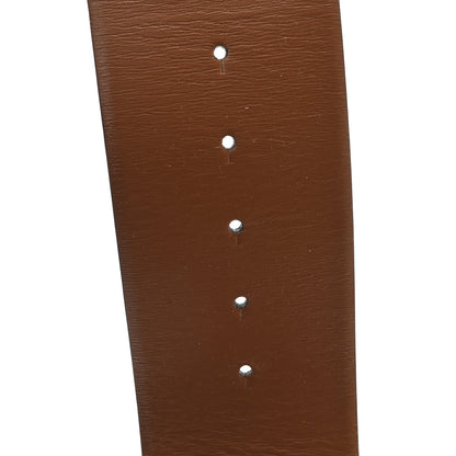 Valentino Garavani Glossy Calfskin VLogo Reversible 70mm Belt 80 32 Saddle Brown Black 4 of 5