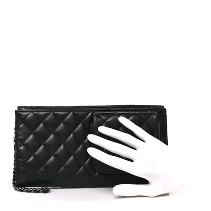 Chanel Lambskin Mineral Nights Pochette Wristlet Black 2 of 10