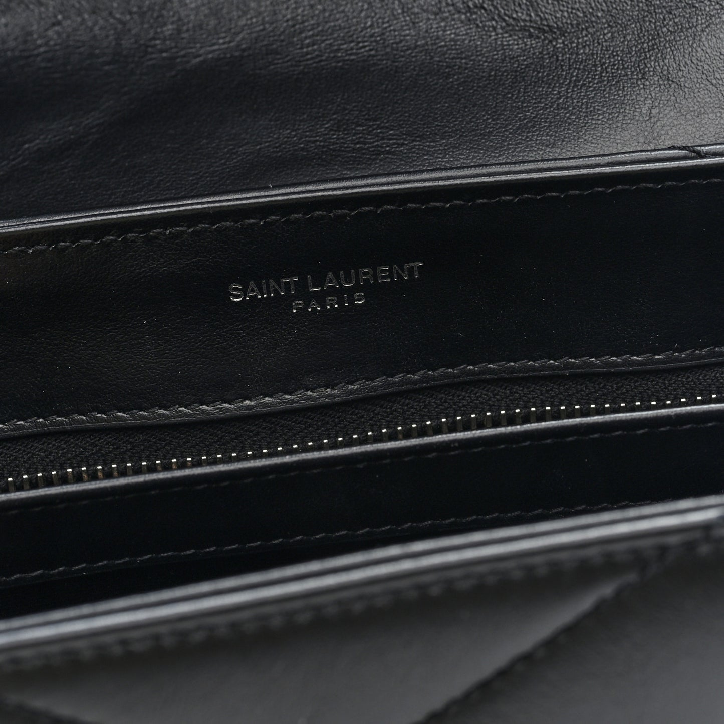 Calfskin Y Quilted Monogram Toy Loulou Crossbody Bag Black
