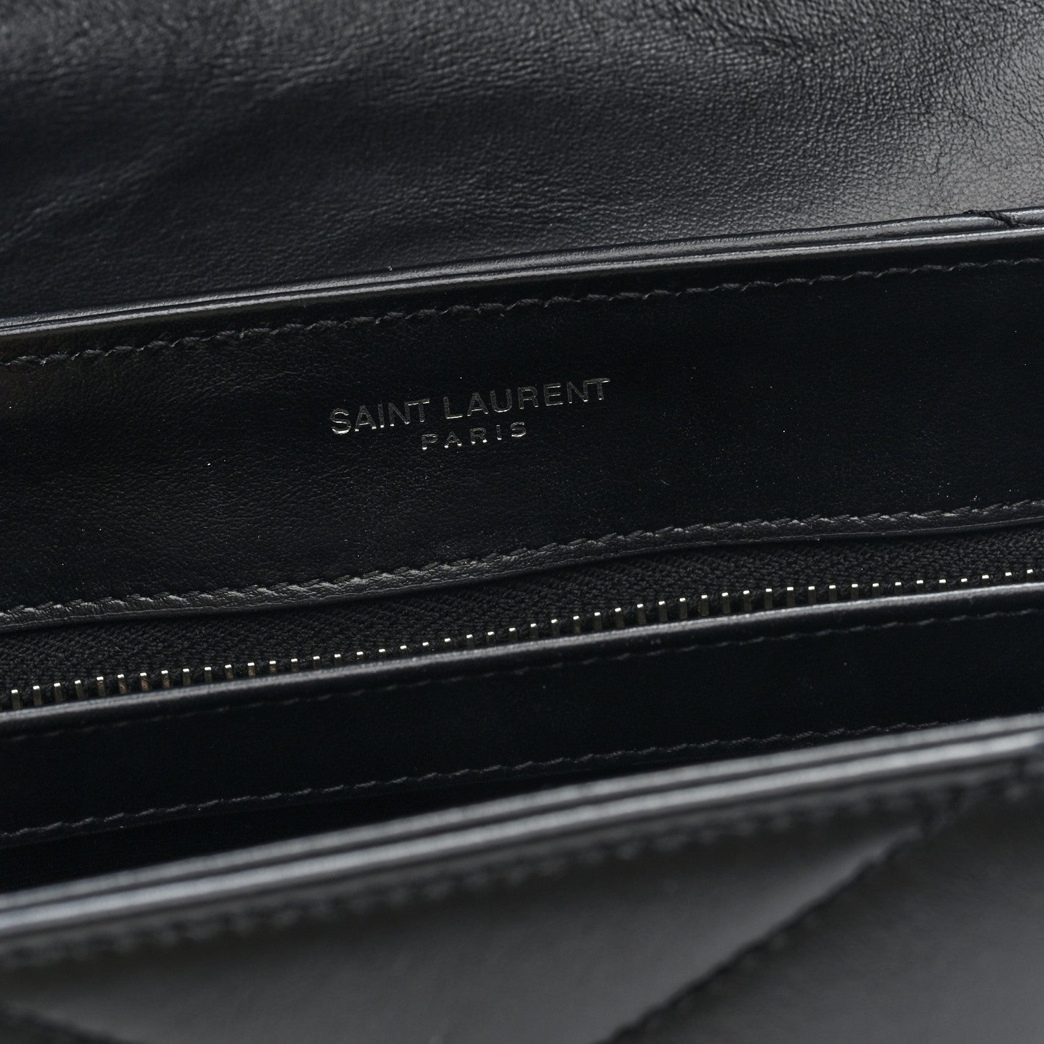 Saint Laurent Calfskin Y Quilted Monogram Toy Loulou Crossbody Bag Black 6 of 9