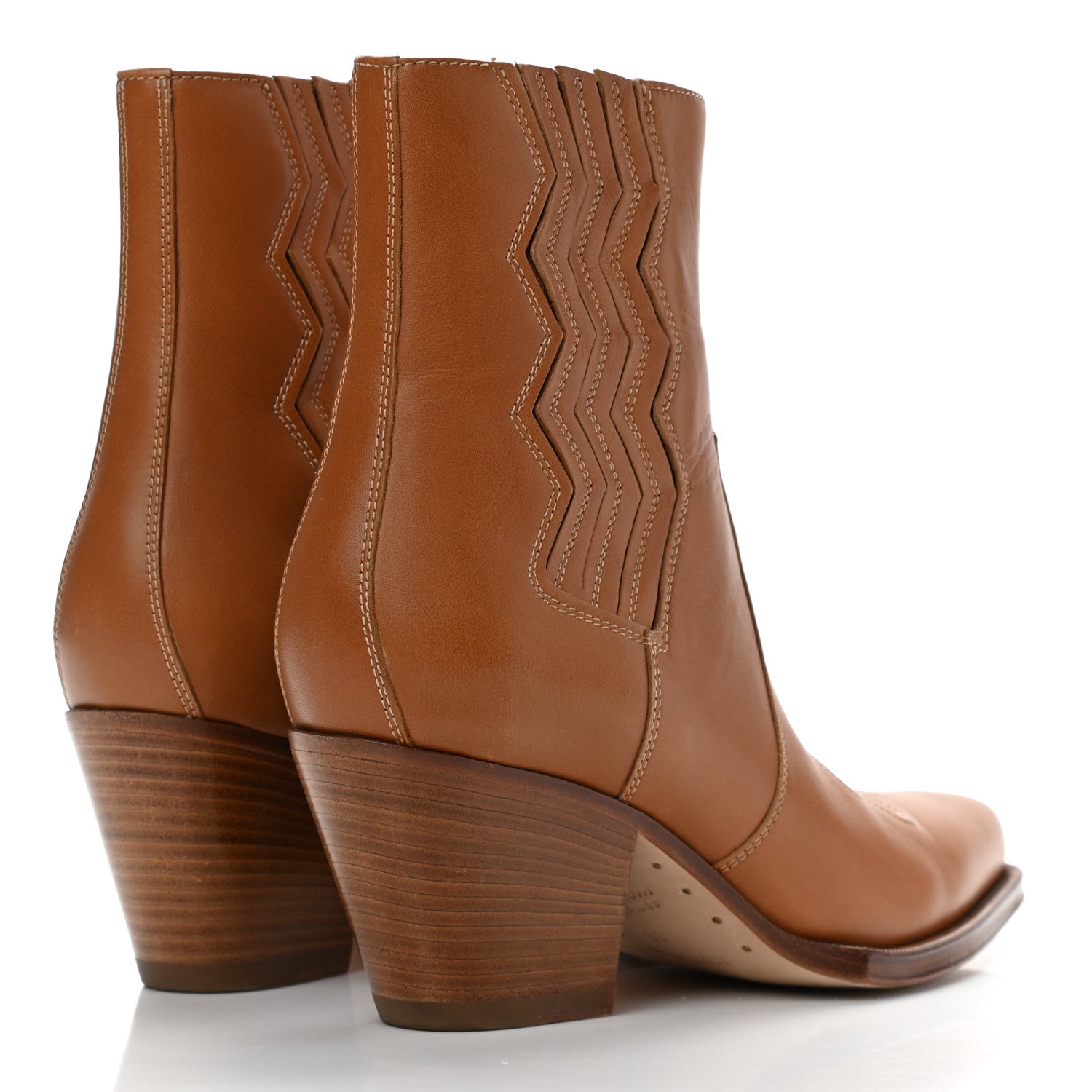 Hermes Calfskin Womens Vegas Ankle Boot 38 Naturel 4 of 9