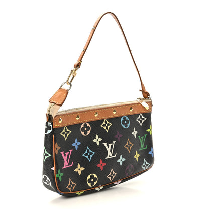Louis Vuitton Monogram Multicolor Pochette Accessories Black 3 of 8