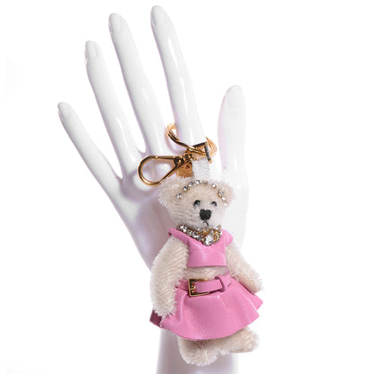 Prada Crystal Trick Teddy Bear Keychain Charm 2 of 5