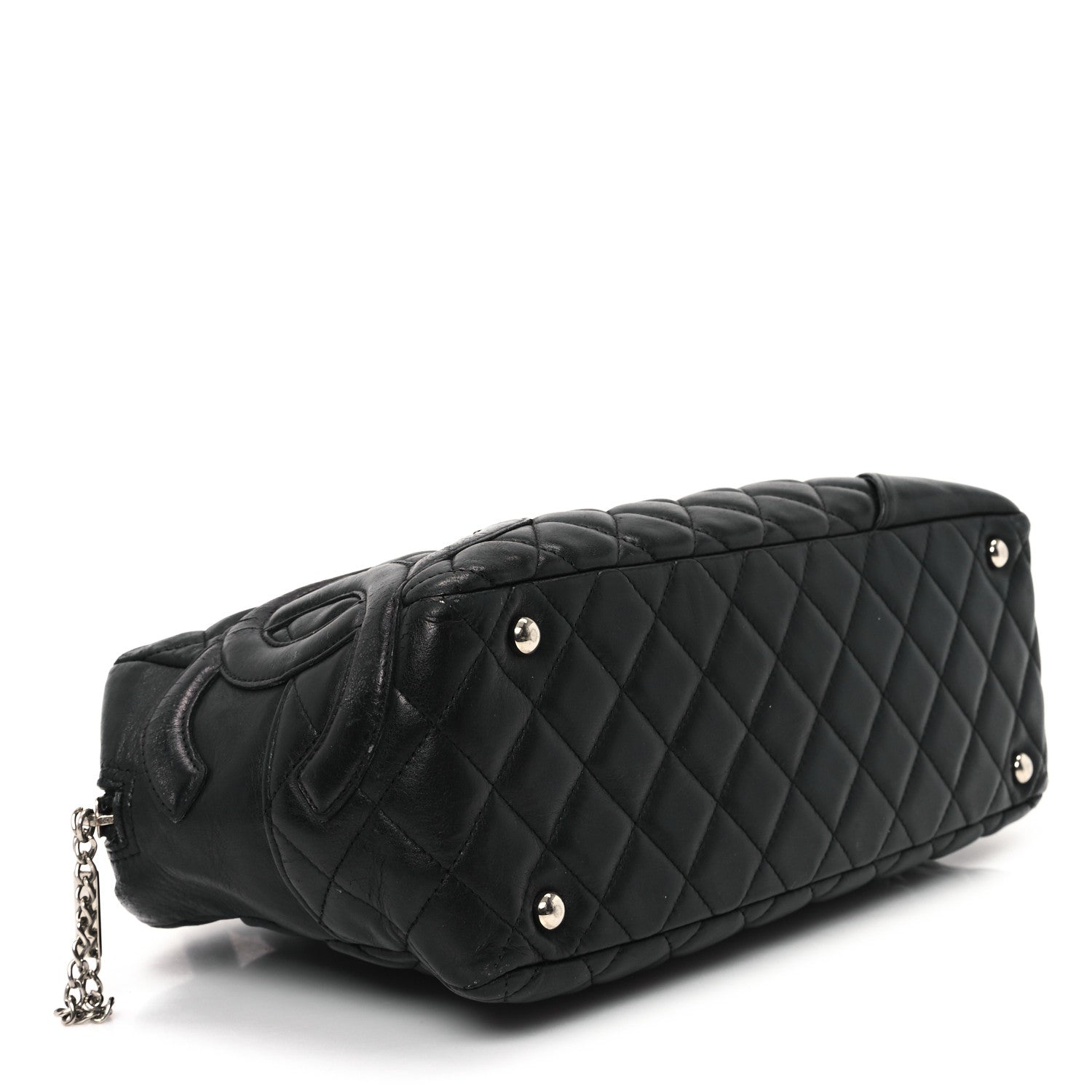 Chanel Calfskin Quilted Large Cambon Bowler Black 4 of 12