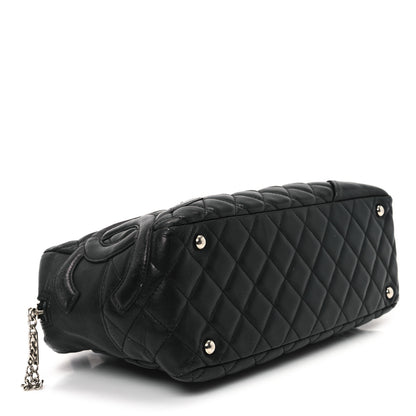Chanel Calfskin Quilted Large Cambon Bowler Black 4 of 12