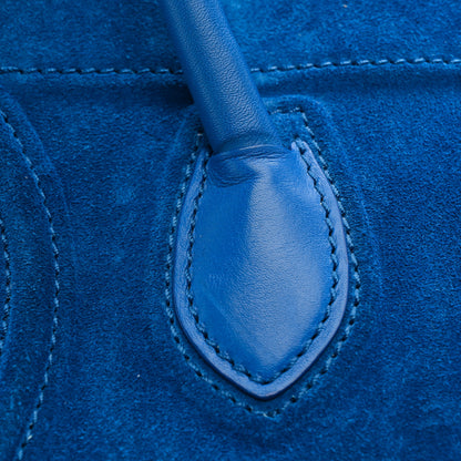 Celine Suede Small Phantom Luggage Blue 20 of 21