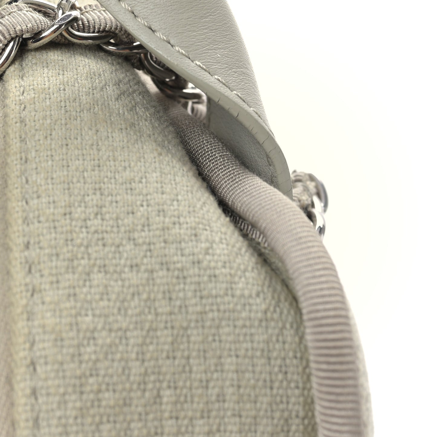 Canvas Deauville Small Bowling Bag Grey