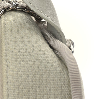 Chanel Canvas Deauville Small Bowling Bag Grey 10 of 11