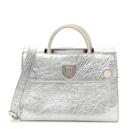 Christian Dior Metallic Calfskin Medium Diorever Flap Silver 1 of 22
