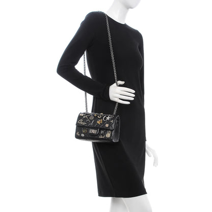 Chanel Aged Calfskin Lucky Charms 2.55 Reissue 224 Flap Black 3 of 8