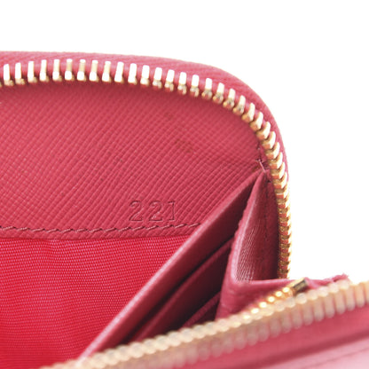 Prada Saffiano Zip Around Wallet Peonia 8 of 12