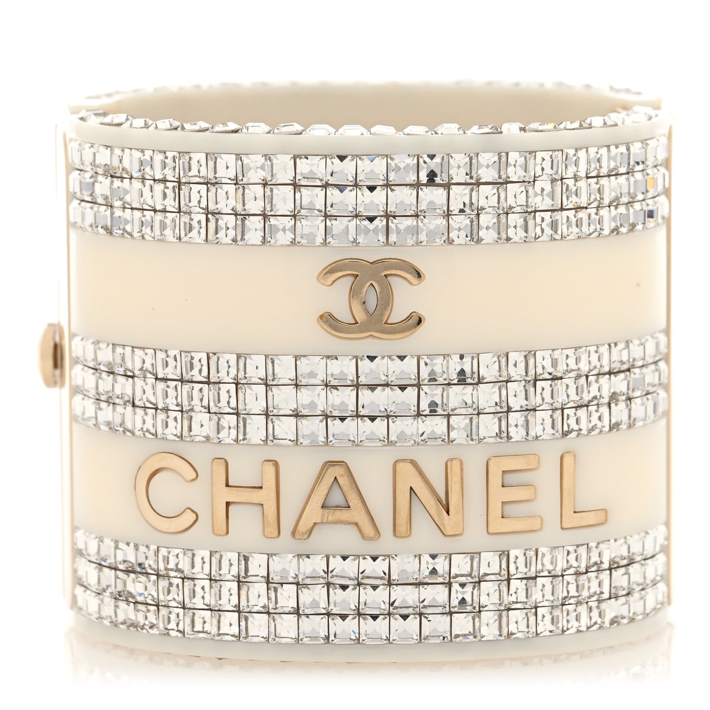 Resin Crystal CC La Pausa Cuff Beige
