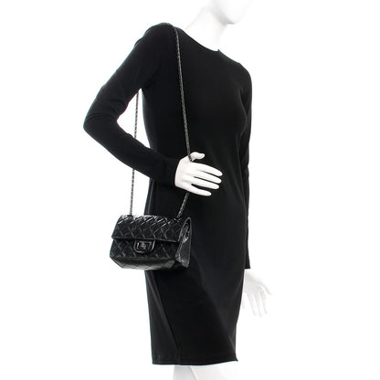 Chanel Shiny Aged Calfskin Quilted 2.55 Reissue 224 Flap So Black 2 of 9