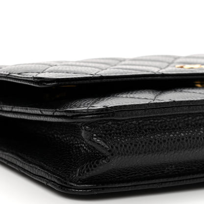 Chanel Caviar Quilted Wallet On Chain WOC Black 9 of 12