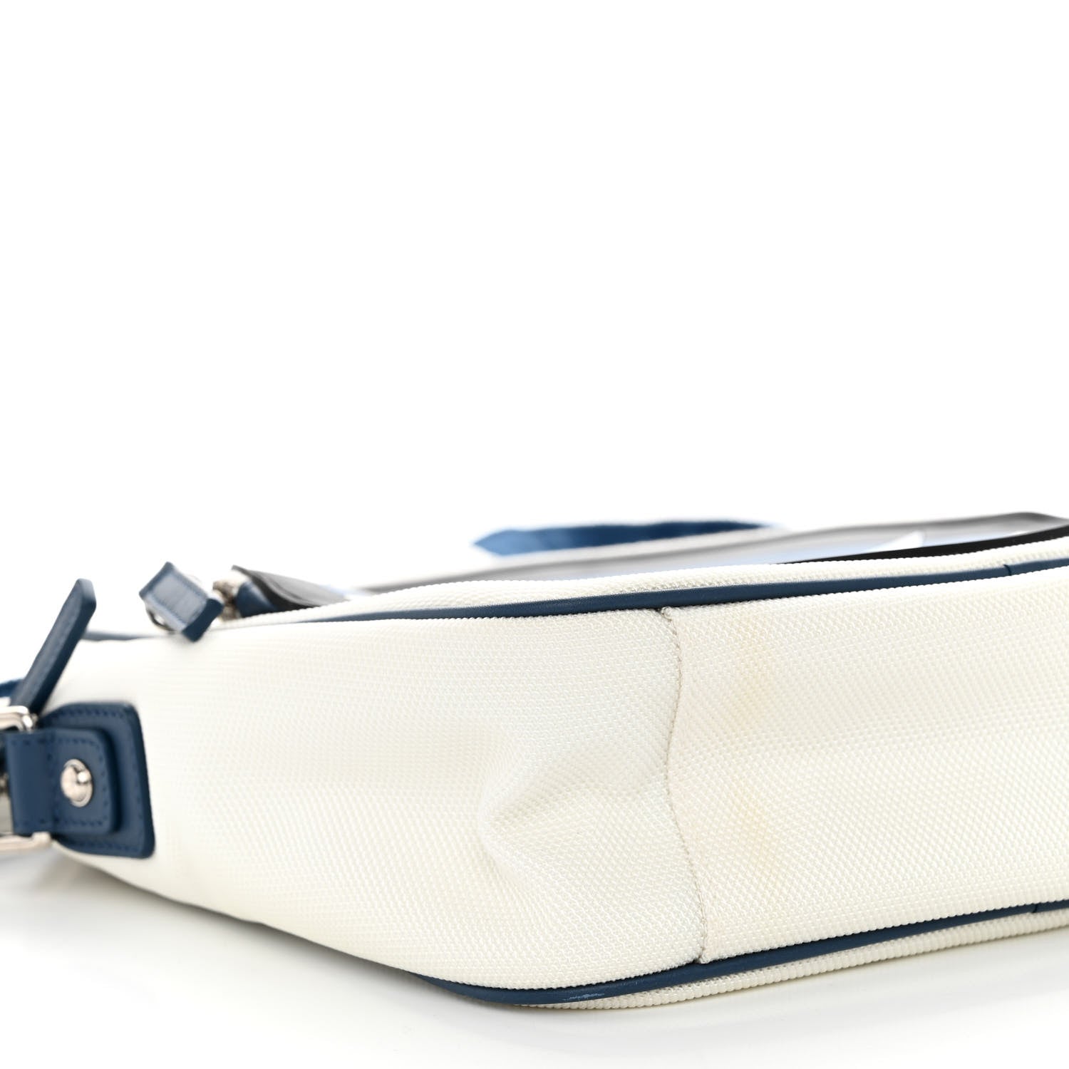 Chanel Nylon Rubber Messenger White Blue 9 of 11
