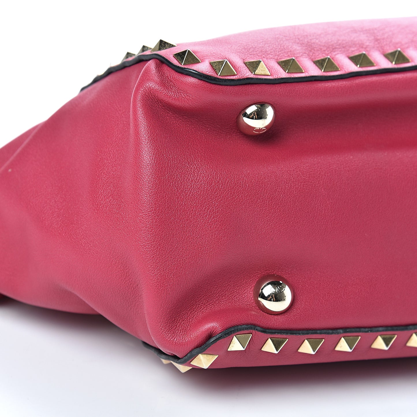 Vitello Small Rockstud Tote Cyclamin