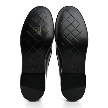 Chanel Lambskin Quilted CC Turnlock Loafers 38 Black 6 of 10