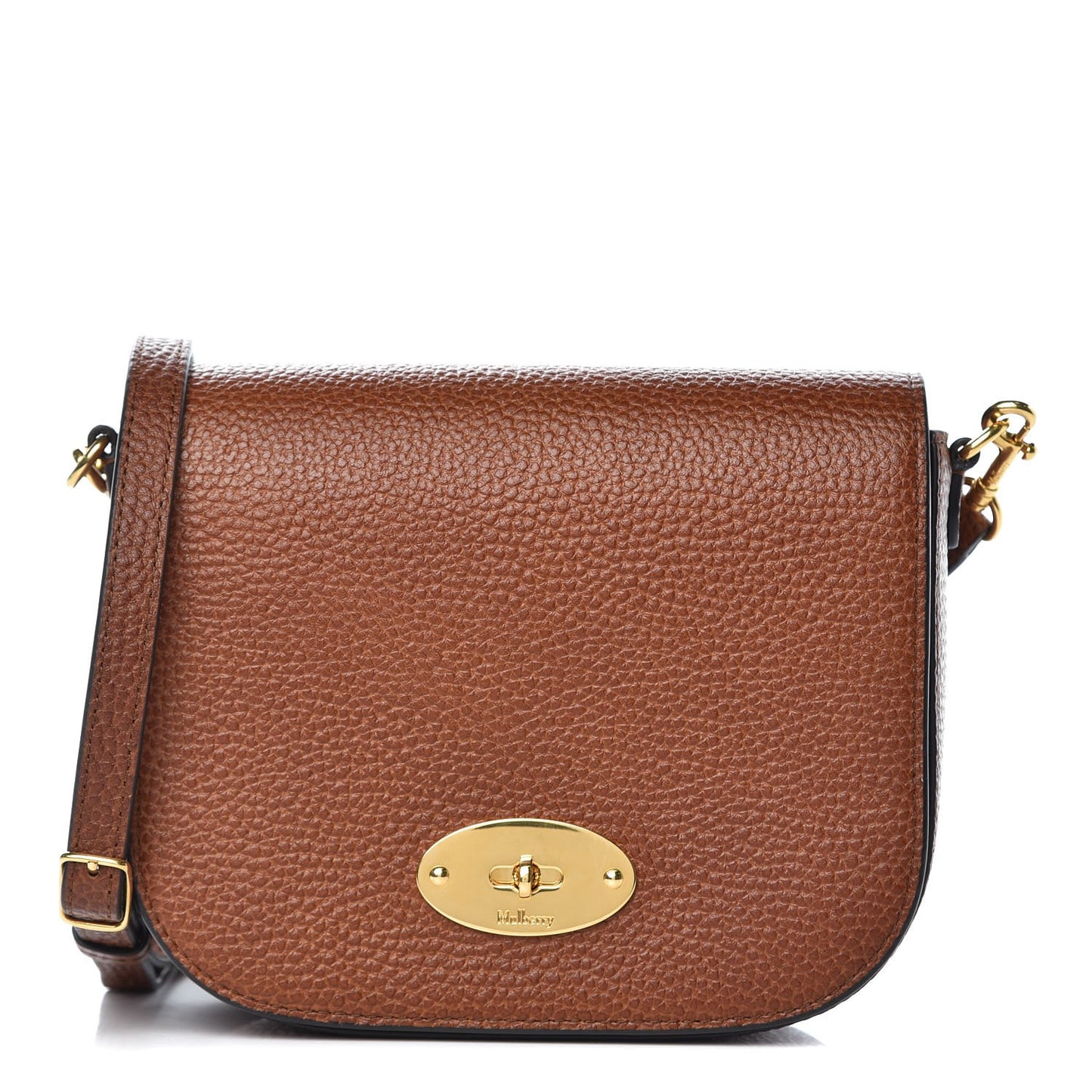 Natural Grained Calfskin Small Darley Satchel Oak