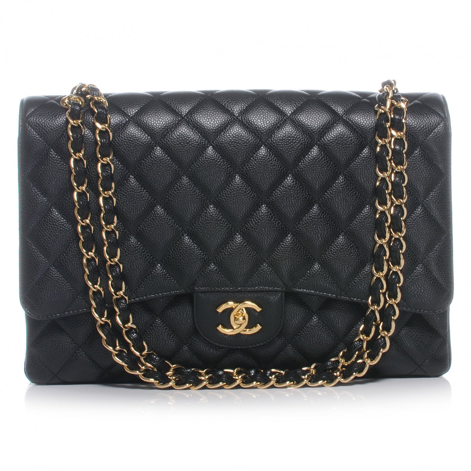 Chanel Caviar Maxi Single Flap Black 1 of 8
