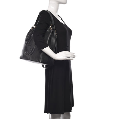 Gucci Pebbled Calfskin Large Soho Hobo Black 2 of 11