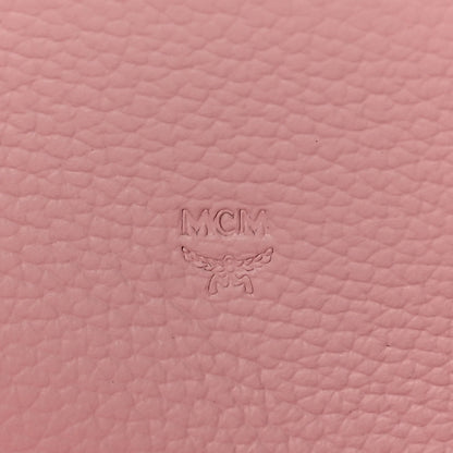 MCM Visetos Large Zip Around Wallet Pink 6 of 9