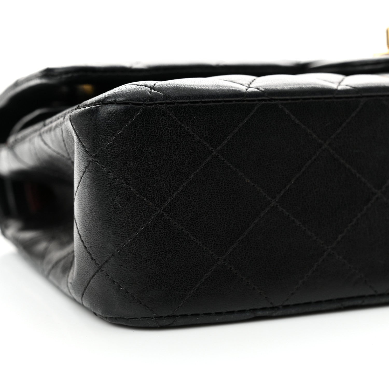 Chanel Lambskin Quilted Medium Double Flap Black 9 of 19