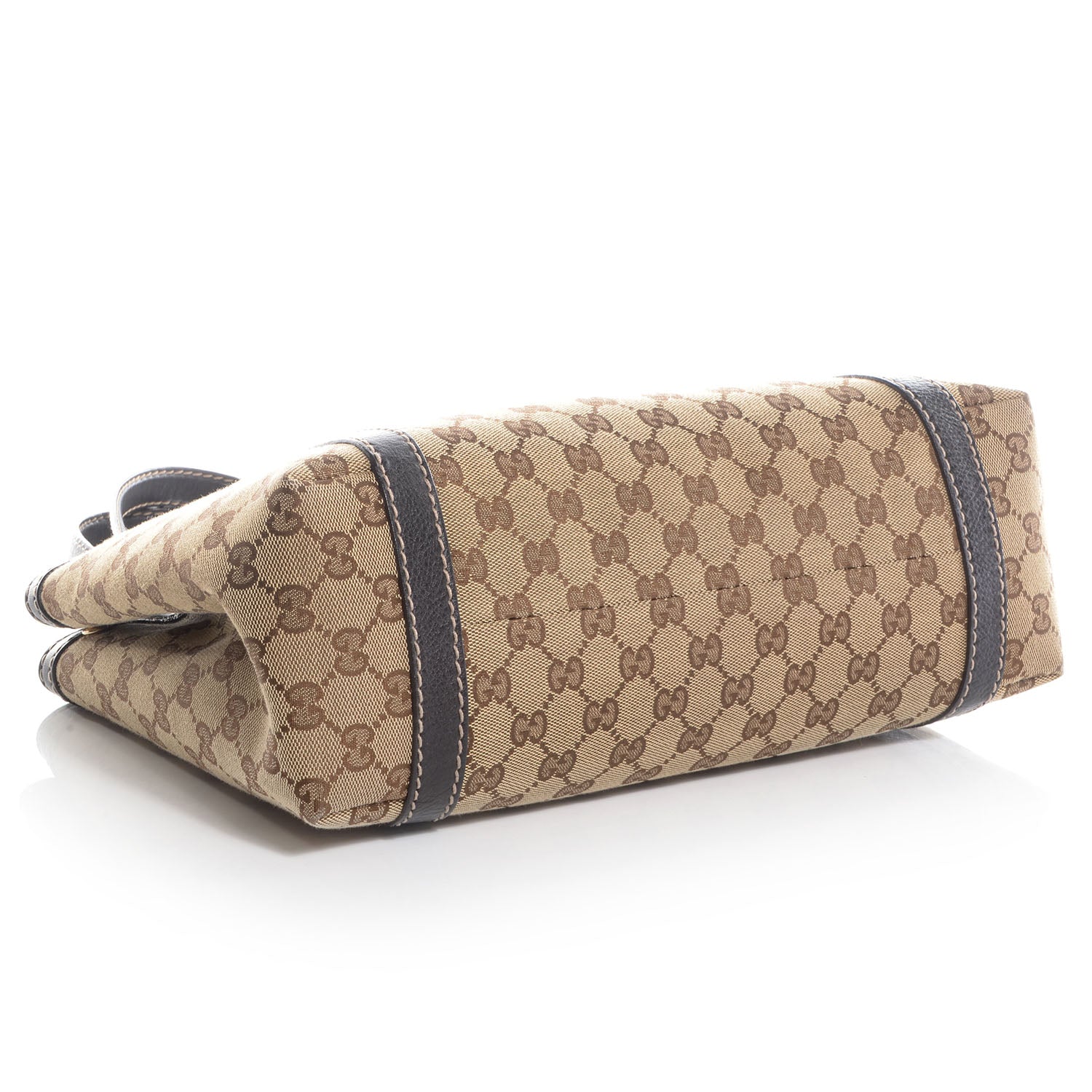 Gucci Monogram Medium New Ladies Web Tote Brown 4 of 7