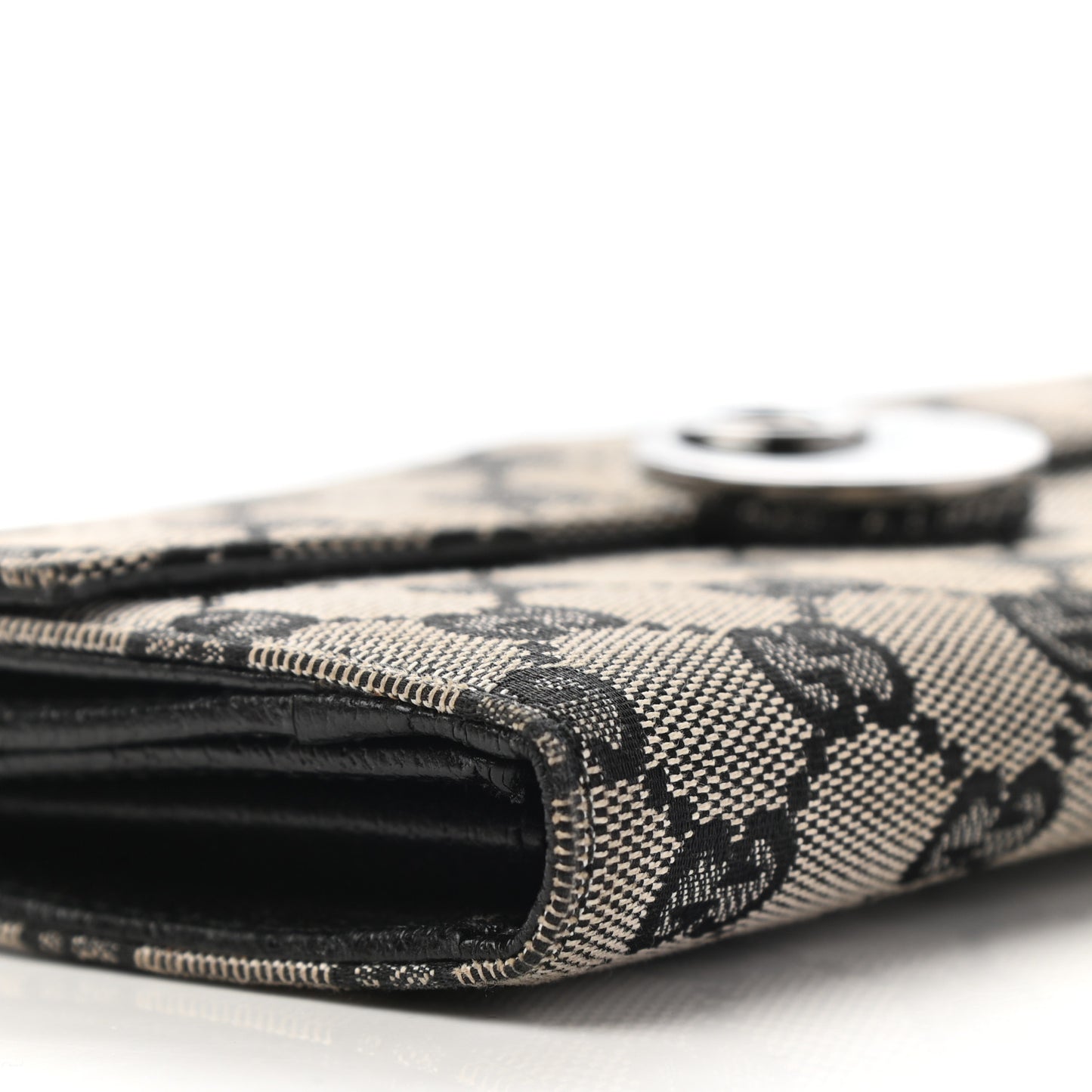 Monogram Eclipse Continental Flap Wallet Beige Blue