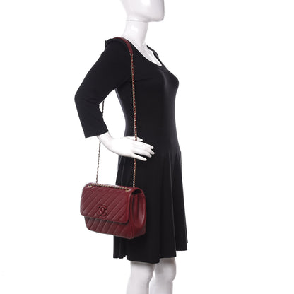 Chanel Lambskin Quilted Jumbo Coco Vintage Flap Burgundy 2 of 11