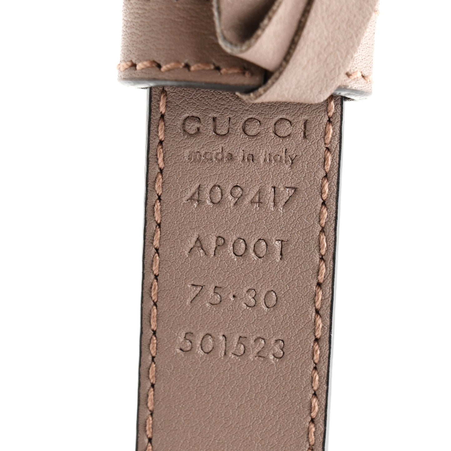 Calfskin Double G 20mm Belt 75 30 Porcelain Rose