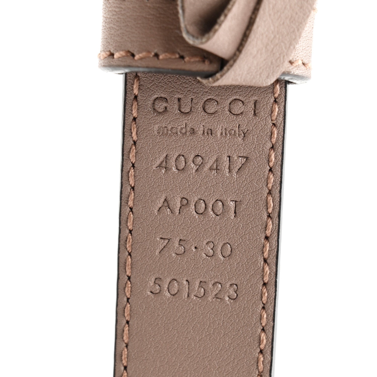 Gucci Calfskin Double G 20mm Belt 75 30 Porcelain Rose 5 of 5