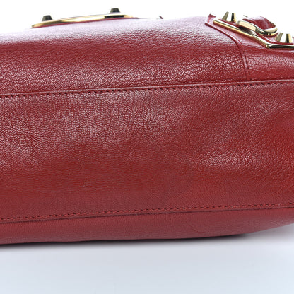 Balenciaga Chevre Gold Metallic Edge Hardware S City Rouge Groseille 9 of 17
