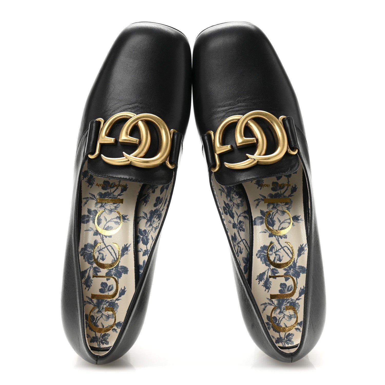 Gucci Malaga Kid GG Victoire 55mm Loafer Pumps 37 Black 2 of 10