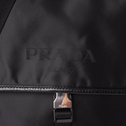 Prada Tessuto Nylon Saffiano Messenger Satchel Black 7 of 10
