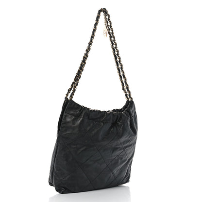 Chanel Shiny Calfskin Quilted Small Chanel 22 Black 4 of 23