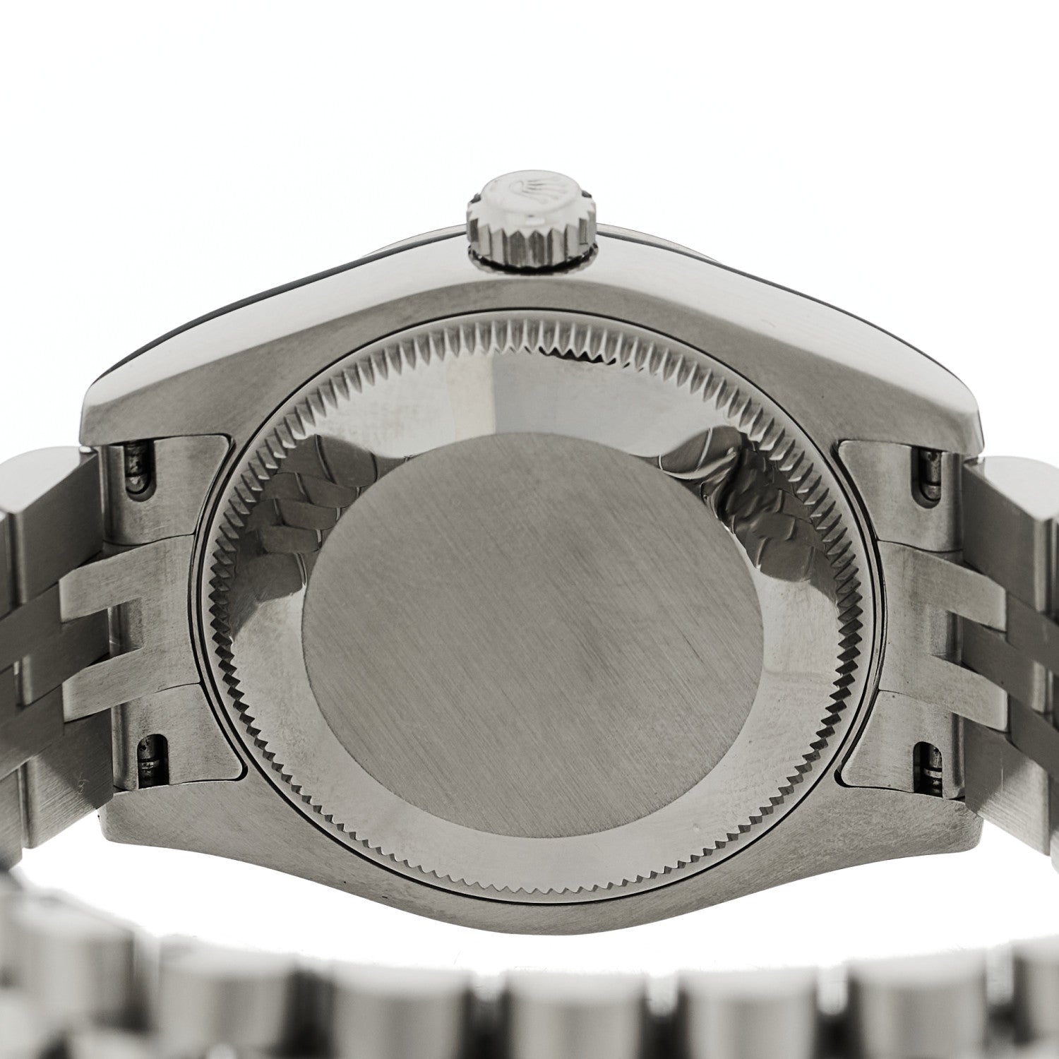 Rolex Stainless Steel 18K White Gold Diamond 31mm Oyster Perpetual Datejust Watch Dark Grey Roman 178274 4 of 5